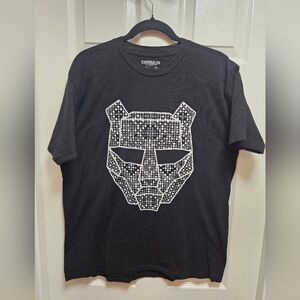 Kannibalen Pantera Tiger Helmet Graphic T-Shirt Black Size L Streetwear Tee